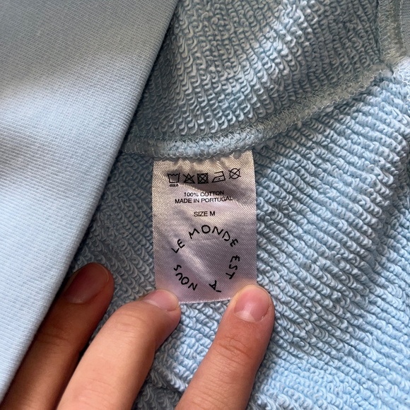 Le Pere - Baby Blue Domo Hearts Hoodie - Picture 4 of 4